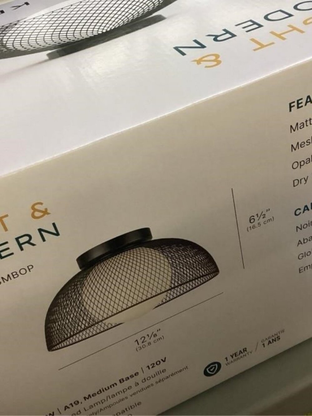 Kelsey 12-inch Flush Mount Ceiling Light, Matte Black, New Sealed
